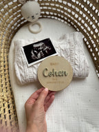 Pregnancy announcement wooden plaque image 2
