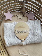 Name reveal wooden balloon image 1