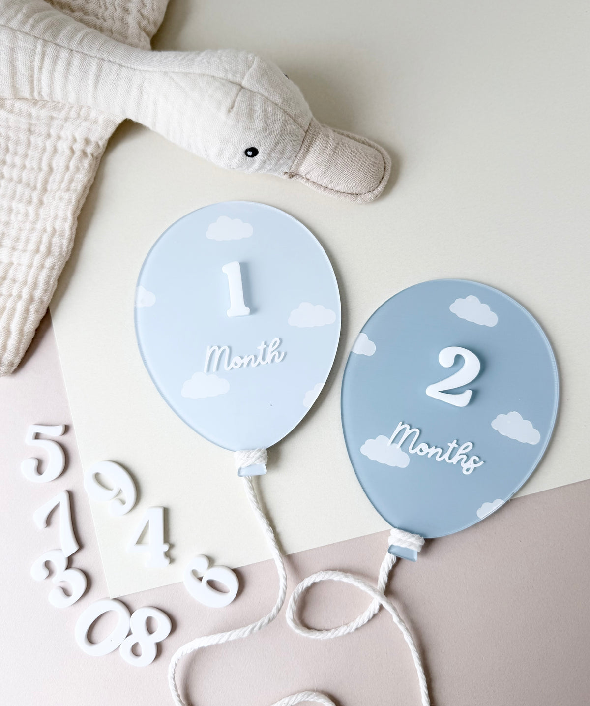 Cloud Balloon Milestone Set